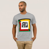 Basic Blauwe Blauwe Blauwe Tshirt DESIGN AFRICA (Voorkant volledig)