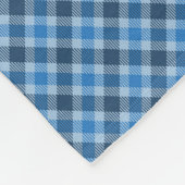Basic Blue/Baby Blue Gingham Diagonal Plaid Fleece Deken (Hoek)