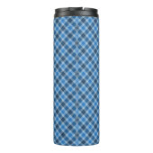Basic Blue/Baby Blue Gingham Diagonal Plaid Thermosbeker (Achterkant)
