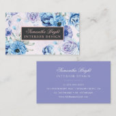 Basic Blue Floral Visitekaartje (Voorkant / Achterkant)