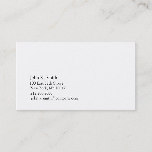 Basic Blue II Visitekaartje (Voorkant)