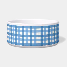 Basic Blue Plaid Hondenbak Voerbakje