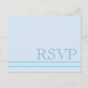 Basic Blue RSVP Uitnodiging Briefkaart