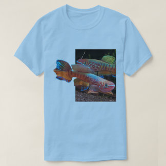 Basic Blue T-shirt met Gularis Killifish