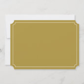 Basic Border Elegante bruiloft uitnodigingen (goud (Achterkant)