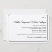 Basic Border Elegante bruiloft uitnodigingen (Kraf (Voorkant)