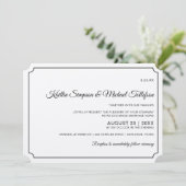 Basic Border Elegante bruiloft uitnodigingen (Kraf (Staand voorkant)