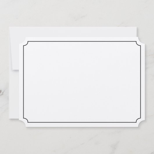 Basic Border Elegante bruiloft uitnodigingen (Kraf (Achterkant)