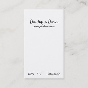Basic Boutique Bow Card Visitekaartje