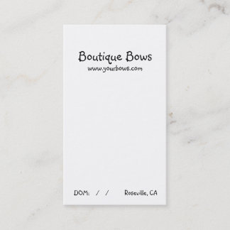 Basic Boutique Bow Card Visitekaartje