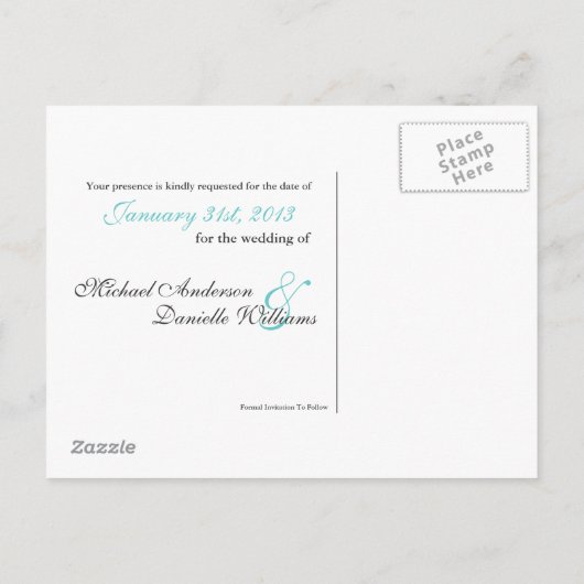 Basic Briefkaart Save the Date (Achterkant)