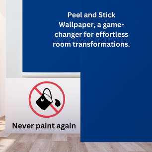 Basic Bright Blue Solid Simple minimalist Behang