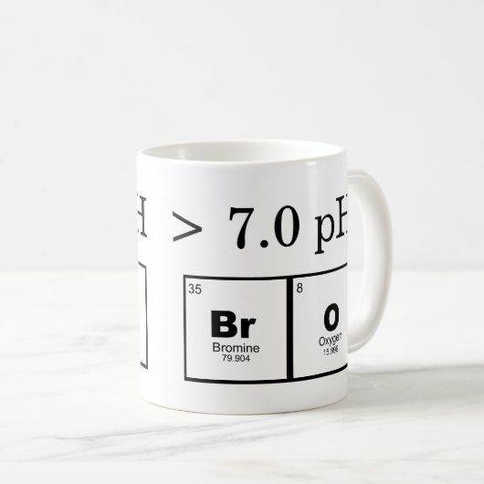 'Basic Bro' slimme STEM nerdy chemie mok (Voorkant rechts)