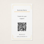 Basic bruin wit met logo product prijs label visitekaartje (Achterkant)