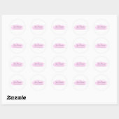 Basic Brush Custom Logo 1 Roze Ronde Sticker (Vel)