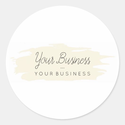 Basic Brush Custom Logo 1 Tan Ronde Sticker (Voorkant)