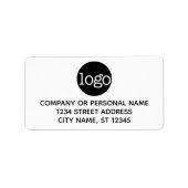 Basic Business Adresetiketten met Logo Etiket (Voorkant)