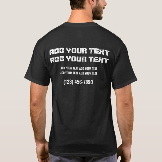 Basic Business Adverteren T-shirt (Achterkant)