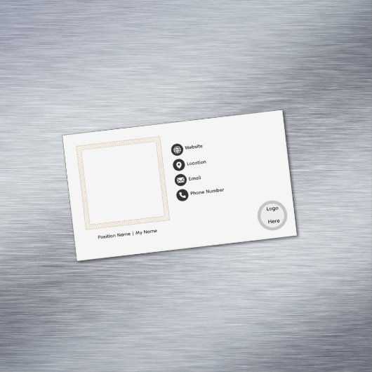 Basic Business Card Magnet Magnetisch Visitekaartje (Voorbeeld)