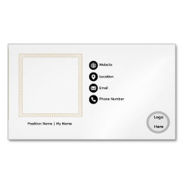 Basic Business Card Template Magnetisch Visitekaartje