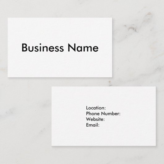 Basic Business Card Visitekaartje (Voorkant / Achterkant)