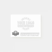Basic Business Contact Info met Logo WATERMARK Post-it® Notes (Voorkant)