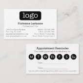 Basic Business Design Logo 7-dagplanning Afsprakenkaartje (Voorkant / Achterkant)