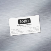 Basic Business Design Logo en contactgegevens Magnetisch Visitekaartje (Voorbeeld)