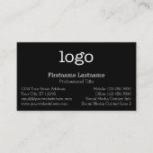 Basic Business Design Logo en contactgegevens Visitekaartje (Voorkant)