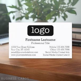 Basic Business Design Logo en contactgegevens Visitekaartje
