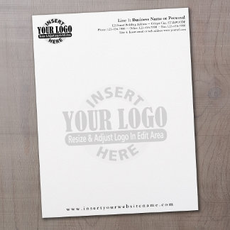 Basic Business Letterhead met WATERMARK Gepersonaliseerd Briefhoofd