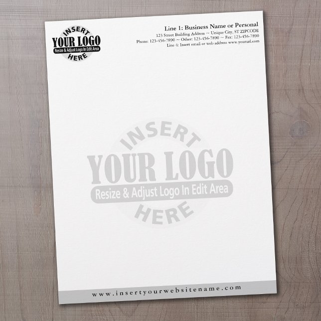 Basic Business Letterhead met WATERMARK Persoonlijk Briefhoofd (Creator heeft geüpload)