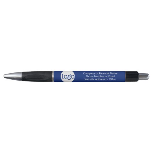 Basic Business Logo Text KAN blauw bewerken Pen (Voorkant)