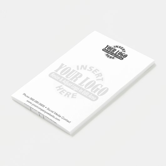 Basic Business met Logo WATERMARK Post-it® Notes (Schuin)