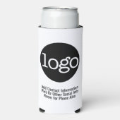 Basic Business of Kantoor Logo, promotiewit Seltzer Blikjeskoeler (Seltzer Voorkant)