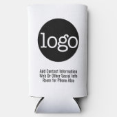 Basic Business of Kantoor Logo, promotiewit Seltzer Blikjeskoeler (Voorkant)