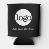 Basic Business of Kantoor Logo Promotion Black Blikjeskoeler (Voorkant)