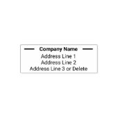 Basic Business Return Address-Sjabloon Zelfinktende Stempel (Design)