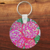 Basic Button Sleutelhanger Hortensia's (Voorkant)