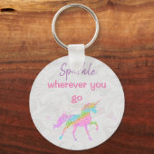 Basic Button Sleutelhanger - Unicorn (Voorkant)