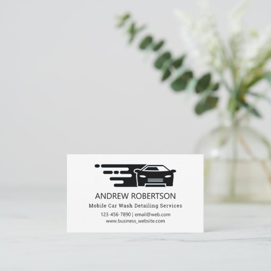 Basic Car Wash Mobile - service voor automatische Visitekaartje (Staand voorkant)
