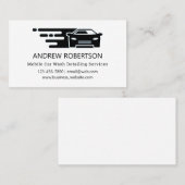 Basic Car Wash Mobile - service voor automatische  Visitekaartje (Voorkant / Achterkant)