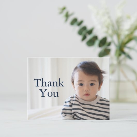 Basic Child's Birthday Foto Dank je Briefkaart (Staand voorkant)