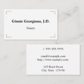 Basic & Classy notaris, advocaat, advocaat Visitekaartje (Voorkant / Achterkant)