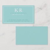 Basic Clean & Clear Turquoise blauwe presentatie Visitekaartje (Voorkant / Achterkant)
