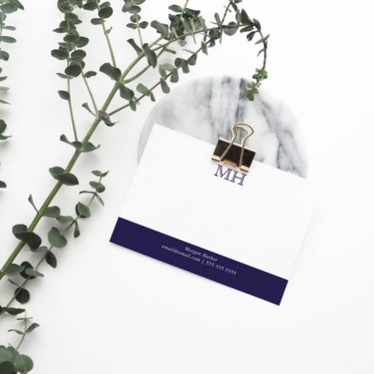 Basic Clean Initialen White Dark Blue Post-it® Notes