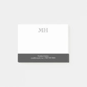 Basic Clean Initialen White Grey Post-it® Notes (Voorkant)