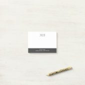 Basic Clean Initialen White Grey Post-it® Notes (Op bureau)