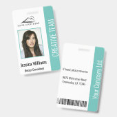 Basic Company Logo Blauwgroen de Veiligheid van de Badge (Front & Back)