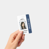 Basic Company Logo Blue Employee Security Badge (Handheld)